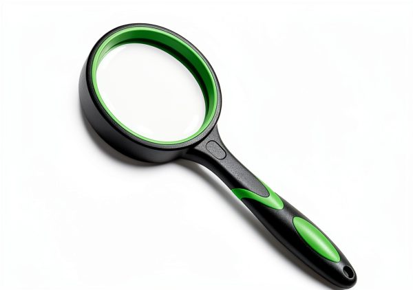 DUMEALAGR 10x Magnifying Glass Green Rubberized Handle-4