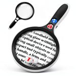 HQGZQL 10x Magnifier Black&white Acrylic Lens-0