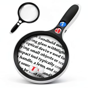 HQGZQL 10x Magnifier Black&white Acrylic Lens-0