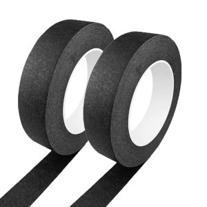 Zellykool Black Masking Tape 1 Inch 2 Rolls Crepe Paper-0