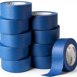 SEBETOW Blue Painter Tape Crepe Paper Hand Tearable-0
