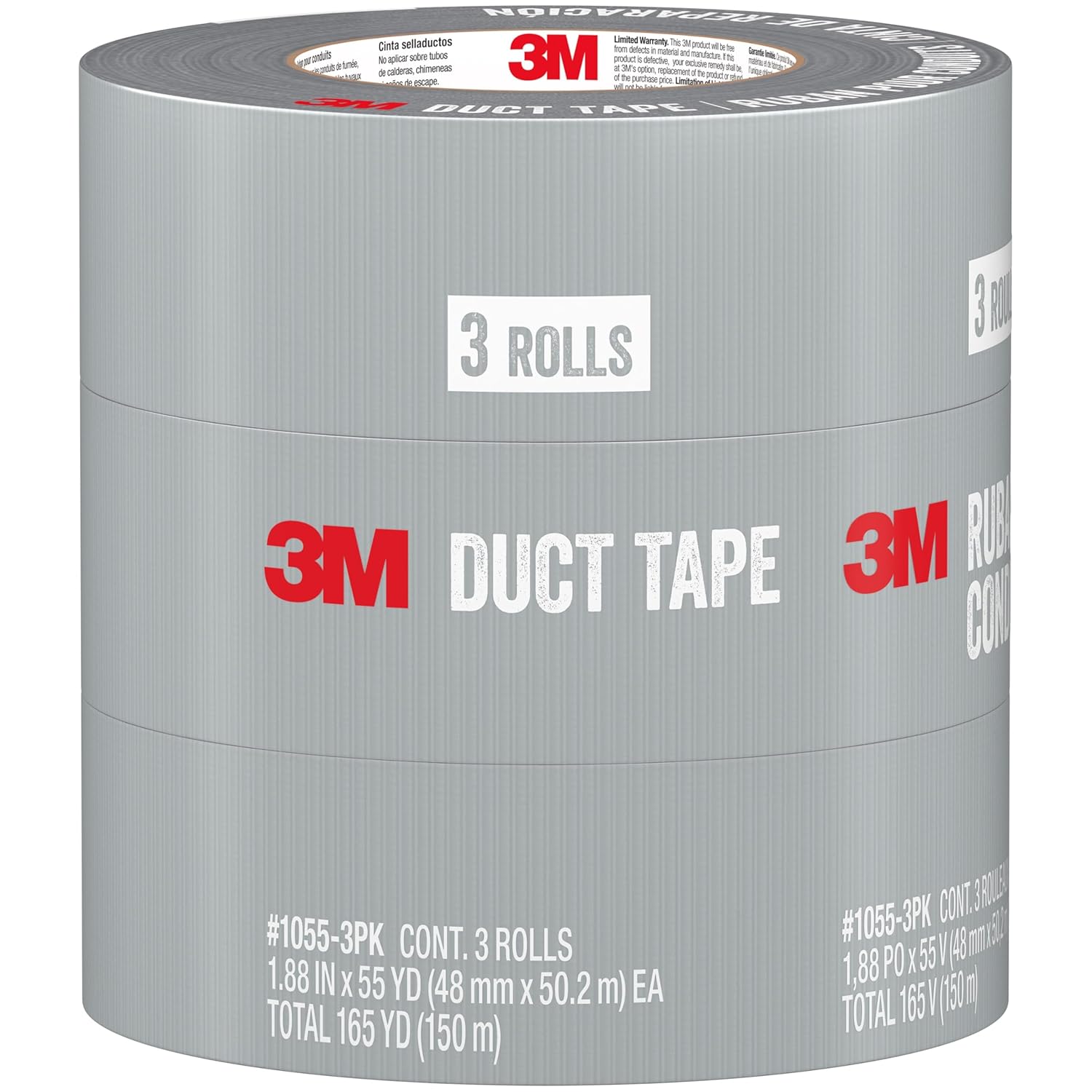 Installing 3M Duct Tape Silver Strong Multipurpose Indoor Repair on a wooden desk