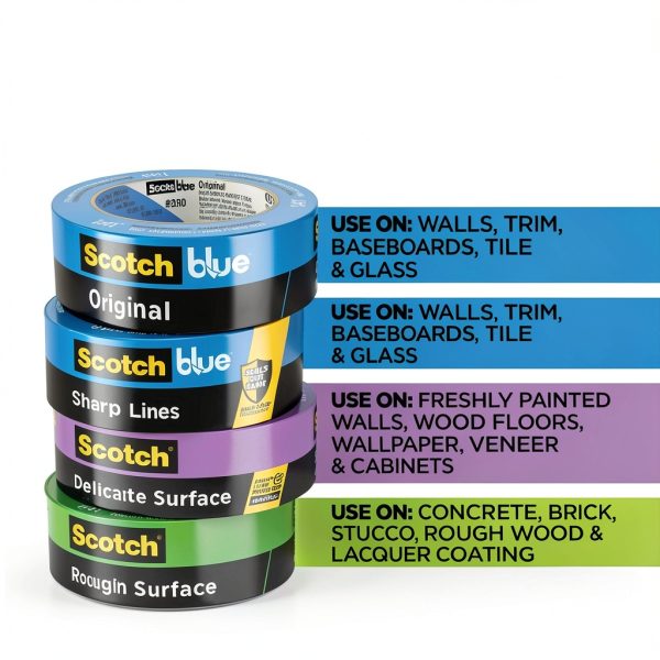ScotchBlue Painter Tape 9 Rolls Water Resistant UV Resistant-9